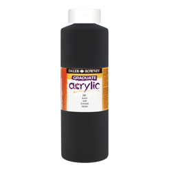 Daler-Rowney 123100026 Graduate Acrylic Paint 1L Black