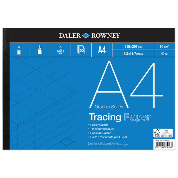 Daler-Rowney Graphic Series Smooth Surface 250gsm A4 BRISTOL PAD - View #9
