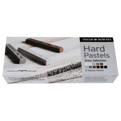 Daler Rowney Hard Pastel Set - 12 Grey