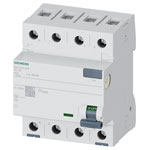 Siemens 5SV33426KL RCCB 4-pin 25A 0.03A 400V Type A 3+N-pole 30mA