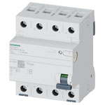 Siemens 5SV33464 rccb 4-pin 63A 30mA 400V short-term delayed type B
