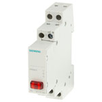 Siemens 5TE5800 indicator light grey 6mm² DIN rail 230V red LED light
