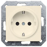 Siemens 5UB15580KK Delta SCHUKO socket white touch protection 55x55mm