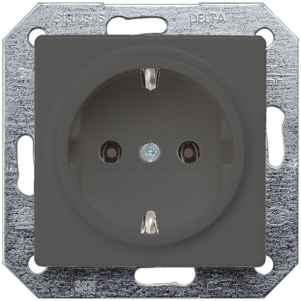 Siemens 5UB1921 Delta i-system carbon metallic Schuko-socket 250V