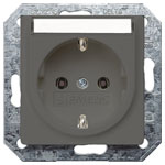 Siemens 5UB1923 Delta i-system Schuko-socket 10/16A 250V carbon metallic
