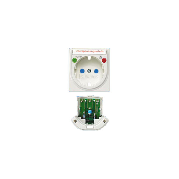 Siemens 5UH1341 Delta socket kit with Surge protection electro-white