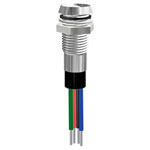 Signal Construct SWBM08952L020 LED RGB Indicator 12V DC IP67 Chrome M8