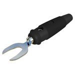 SKS Hirschmann 930585100 KB 3 sw jack plug 4mm Black nickel-plated brass