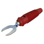 SKS Hirschmann 930585101 Jack plug Red 4mm diameter nickel-plated brass