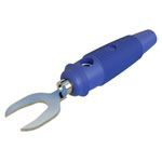 SKS Hirschmann 930585102 KB 3 bl jack plug 4mm Blue 1pc nickel brass