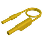 SKS Hirschmann 934041103 Safety Lead 4mm jack/plug 50cm Yellow