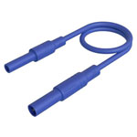 SKS Hirschmann 934045102 MAL S Safety Test Lead 50cm 4mm Plug Blue