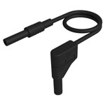 SKS Hirschmann 934048100 MAL S WG-B Safety Test Lead 100cm Black 1pc
