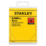 Stanley 1-TRA205-5T Type A Staple Strip 5000 pcs Round Wire Electric/Hand-held