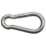 SWG 680 304 008 80 Fire Brigade Spring Hook Stainless Steel A4 80x8mm