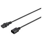 Sygonix SY-5042704 Cable Extension 1.50m Black for C13/C14 Appliances