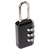 Sygonix SY-5044452 Padlock 22 mm Black Combination Universally usable