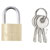 Sygonix SY-5045280 Padlock 19.7mm gold yellow brass keyed-different