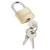 Sygonix SY-5045280 Padlock 19.7mm gold yellow brass keyed-different