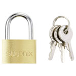 Sygonix SY-5045282 Padlock 24.7 mm brass gold yellow keyed-different