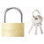 Sygonix SY-5045284 Padlock 39.8 mm keyed-different gold yellow key