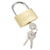 Sygonix SY-5045284 Padlock 39.8 mm keyed-different gold yellow key