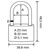Sygonix SY-5045284 Padlock 39.8 mm keyed-different gold yellow key