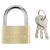 Sygonix SY-5045286 Padlock brass 49mm gold yellow keyed-different