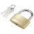 Sygonix SY-5045286 Padlock brass 49mm gold yellow keyed-different