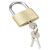 Sygonix SY-5045286 Padlock brass 49mm gold yellow keyed-different