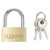 Sygonix SY-5045288 Padlock 29.8 mm keyed-different brass gold key