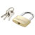 Sygonix SY-5045288 Padlock 29.8 mm keyed-different brass gold key