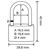 Sygonix SY-5045288 Padlock 29.8 mm keyed-different brass gold key