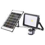 Sygonix SY-5461110 Solar spotlight 30 W PIR sensor black eco-friendly