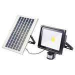 Sygonix SY-5461112 Solar spotlight 50 W motion detector neutral white