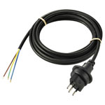 Sygonix SY-5768436 Mains Cable 5m black weatherproof 1pc