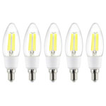 Sygonix SY-5781472 LED Bulb E14 2.2W Warm White 5 pcs Filament