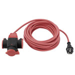 Sygonix SY-5806890 Extension Cable 16A red 10m IP44 weatherproof