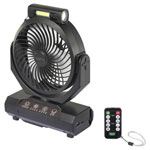 Sygonix SY-5996204 camping fan black with Light USB-C Remote control