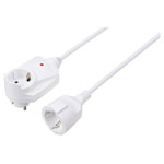 Sygonix SY-6248190 Extension Cable 16A white 1.5m indoor use 2 Sockets