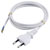 Sygonix SY-6329436 Mains Cable 1.50 m white straight plug/open end
