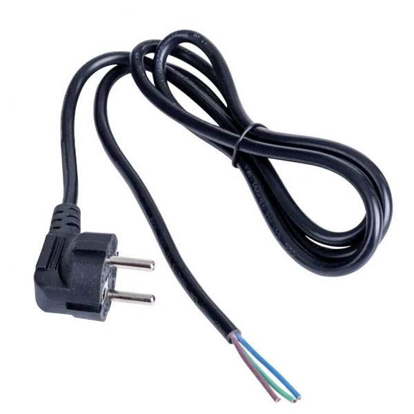 Akyga AK-OT-01A Current Cable 1.5m CEE 7/7 Angled Plug to Open End...