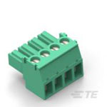 TE Connectivity 1986371-4 Box Str Plug 3.5mm Green LH 4 Contacts