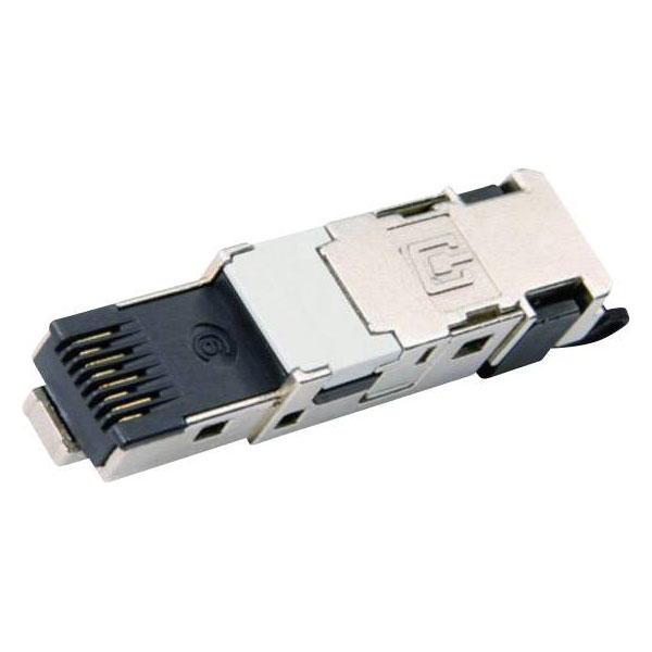 Telegärtner 100007492 Plug RJ45 Cat 6 Zinc Grey Straight 1pc