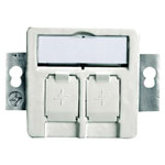 Telegärtner 100021416 Network outlet Flush 2 ports Alpine white