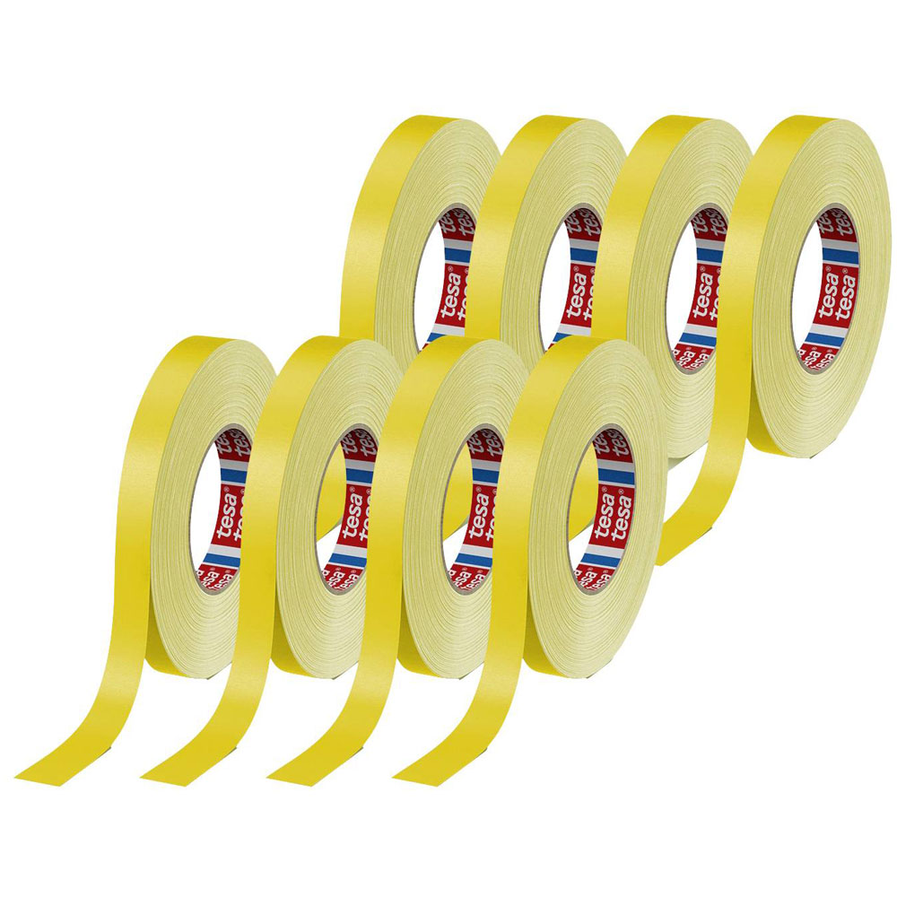 tesa tesaband 4651 Cloth Tape yellow 50m x 19mm 8pcs