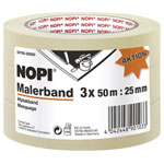 tesa 04790-00000-01 Masking Tape 50m x 25mm beige 3pcs residue-free