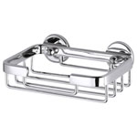 tesa 40208-00000-00 ALUXX Adhesive soap dish chrome no-drill install