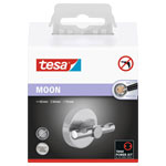 tesa 40305-00000-00 MOON coat hook 65x50x35mm silver Adhesive mount