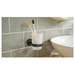 tesa 40566-00000-00 MOON tumbler Adhesive black matte glass satin